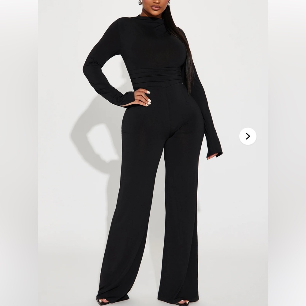 Pour Some Merlot Jumpsuit - Black